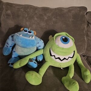 Blue and Green Monster Plush Toy Set